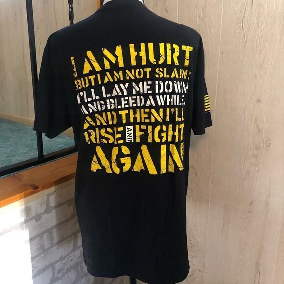 Fight on black and yellow short sleeve Mens t-shirt size large - Picture 7 of 8